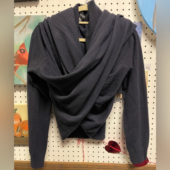 Dkny Sweaters - Navy blue DKNY cashmere wrap sweater